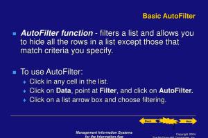 Mastering Easy AutoFilter: A Beginner’s Guide to Effortless Data Management