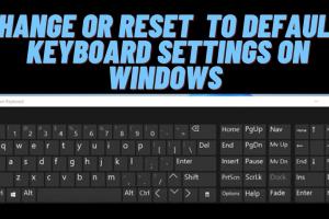 Mastering Keyboard Customization: How to Change Default Keyboard Settings in Windows 10/11