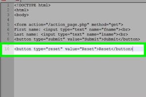 Mastering HTML: A Complete Guide to Creating a Reset Button