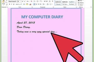 Creating Your Own Computer Diary: A Step-by-Step Guide