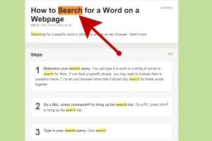 Mastering Web Searches: A Comprehensive Guide to Finding Words on Any Webpage